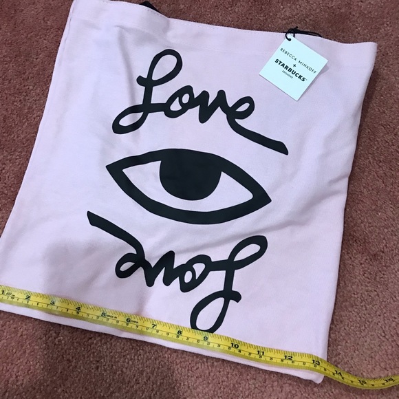 REBECCA MINKOFF pink canvas tote - Picture 3 of 10